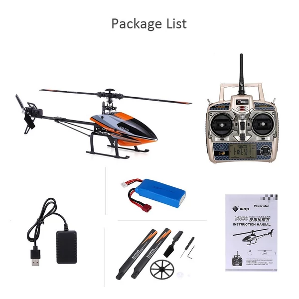 WLtoys V950 2.4G 6CH 3D 6G kefe nélküli motor Flybarless RTF RC Helikopter