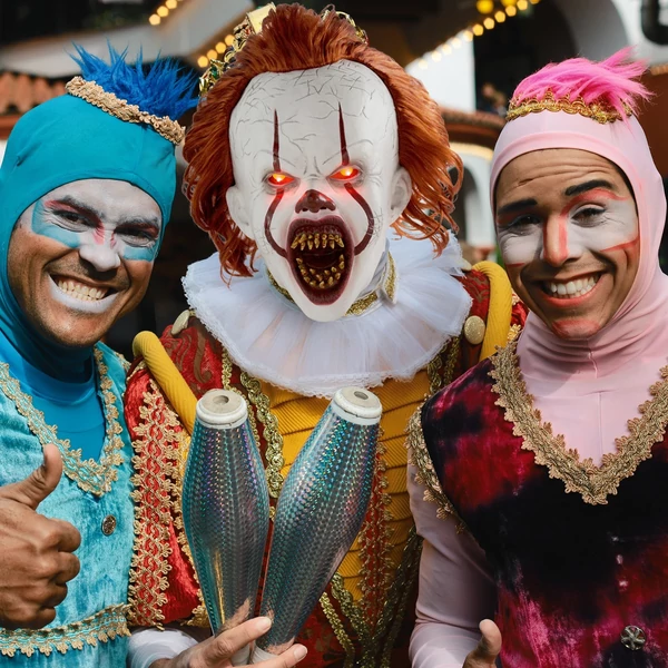 Halloween maszk Hátborzongató Pennywise ijesztő bohóc - Fénnyel