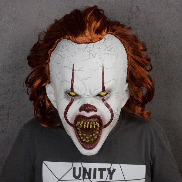 Halloween maszk Hátborzongató Pennywise ijesztő bohóc - Fénnyel