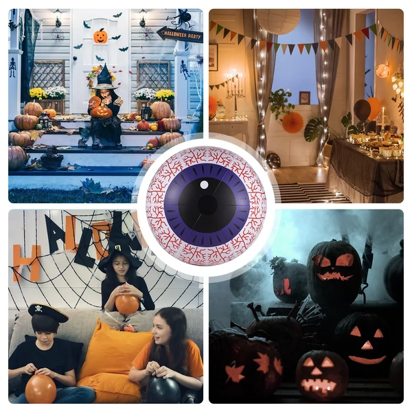 Halloween dekoráció 23 hüvelykes felfújható szemgolyó LED lámpa távirányítóval 16 RGB szín 4 fénymód 10 fényerő