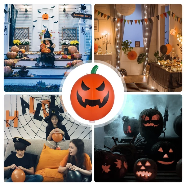 Halloween dekoráció 23 hüvelykes felfújható sütőtök LED lámpa távirányítóval 16 RGB szín 4 fénymód 10 fényerő