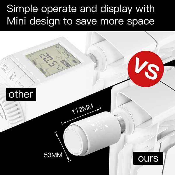 ZigBee3.0 intelligens termosztát radiátorszelep hőmérséklet-szabályozó (átjáróval együtt használva)