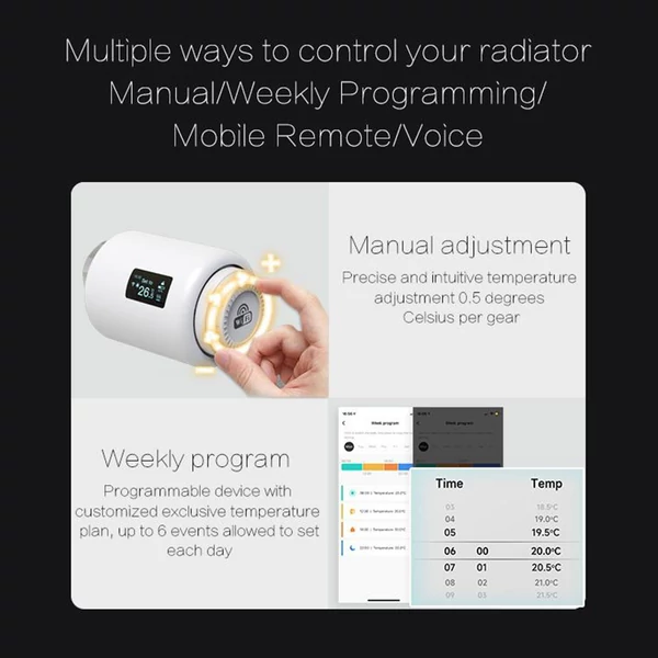 WIFI intelligens termosztát OLED kijelzővel és hangvezérléssel, beltéri állandó hőmérséklet-szabályozóval, programozható gyerekzárral