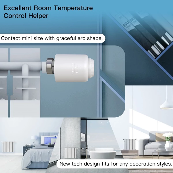 Tuya intelligens termosztatikus radiátorszelepes otthoni fűtési hőmérséklet-szabályozó - WiFi