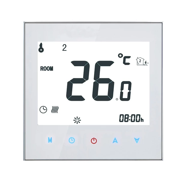 Érintőképernyős vízmelegítő termosztát heti programozható LCD kijelző szobahőmérséklet szabályozó - 16A 95-240V