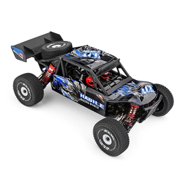 Wltoys 124018 1/12 2,4 GHz 60 km/h terepjáró drift autó RTR 4WD alumíniumötvözet alvázzal, cinkötvözet hajtóművel - 1 akkumulátor