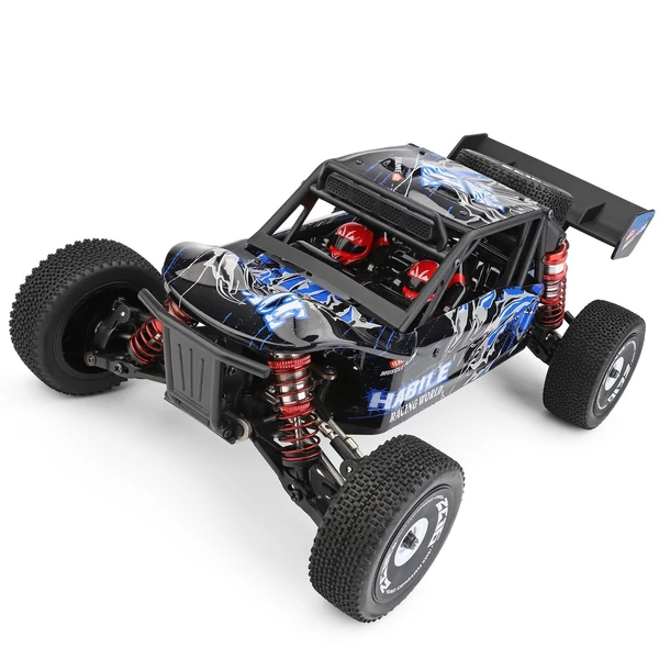 Wltoys 124018 1/12 2,4 GHz 60 km/h terepjáró drift autó RTR 4WD alumíniumötvözet alvázzal, cinkötvözet hajtóművel - 1 akkumulátor