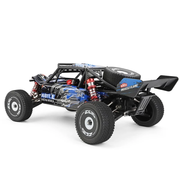 Wltoys 124018 1/12 2,4 GHz 60 km/h terepjáró drift autó RTR 4WD alumíniumötvözet alvázzal, cinkötvözet hajtóművel - 1 akkumulátor