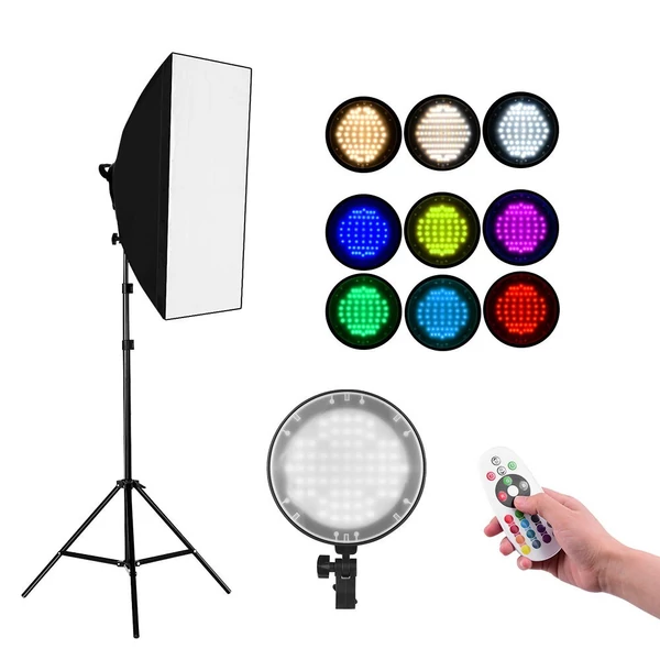 Andoer Studio Photography 2.4G RGB LED háttérfény készlet