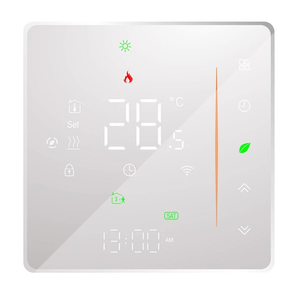 WiFi Smart Thermostat Programozható Hőmérséklet Szabályozó Vízmelegítéshez 5A - Fehér