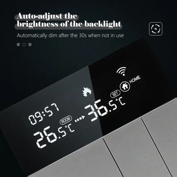 WIFI intelligens radiátoros termosztát fűtés LCD kijelzővel - Vízmelegítőhöz és gáz bojlerhez