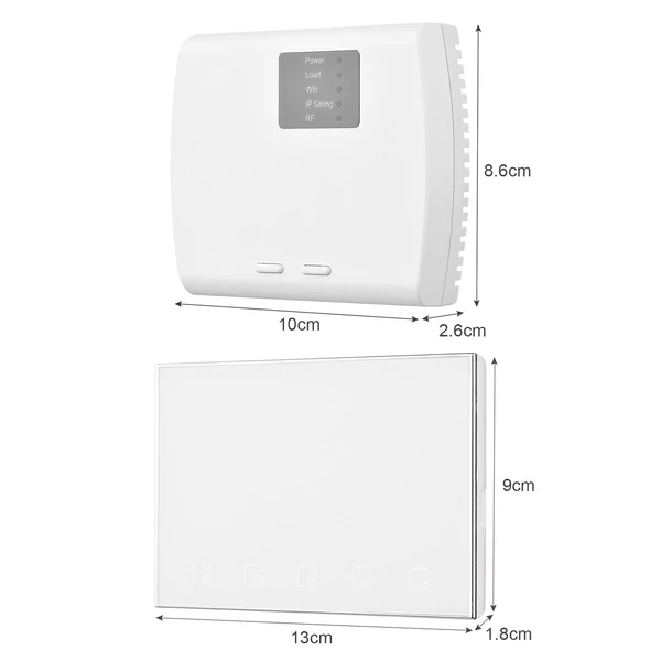 Programozható intelligens digitális termosztát hőmérséklet szabályozó LED érintőképernyős WiFi csatlakozással - elektromos fűtéshez - Fekete