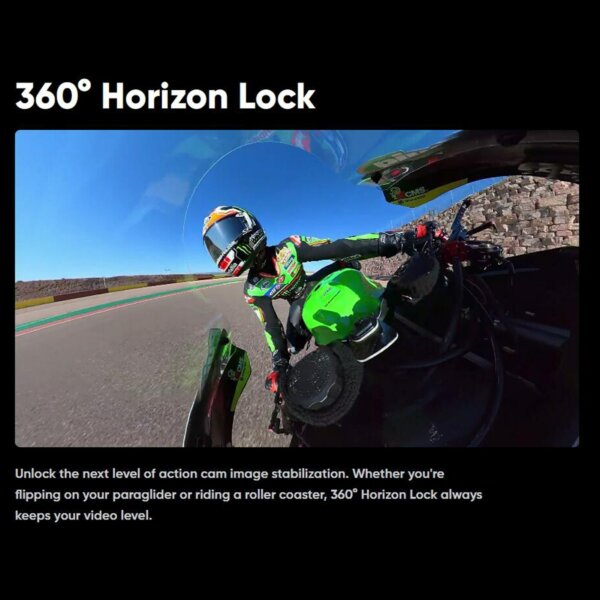 Insta360 X3 panorámás akciókamera 5.7K 360° HDR videó 72MP fotó - Fekete