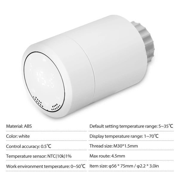 HY367RT ZigBee intelligens érintőképernyős hőmérséklet-szabályozó termosztatikus radiátor hőmérséklet-szabályozó