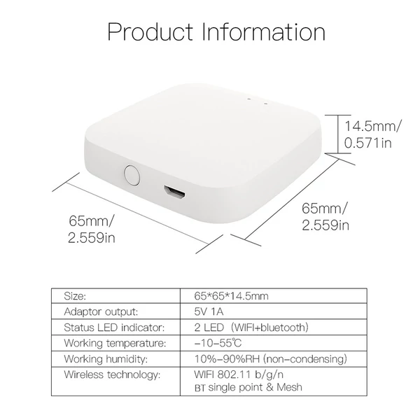 Gateway Hub Vezetéknélküli HomeHub Intelligens Gateway távirányító Otthoni átjáró kompatibilis BT eszközökkel