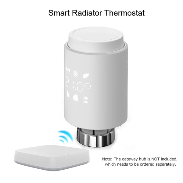 Intelligens hőmérséklet-szabályozás, hordozható radiátorszelepes háztartási termosztát ZigBee Tuya APP távirányító (átjáróval használható) - Típus 1