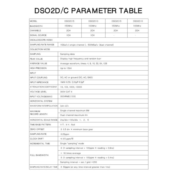 Hantek DSO2D15 digitális oszcilloszkóp mérő asztali oszcillométer