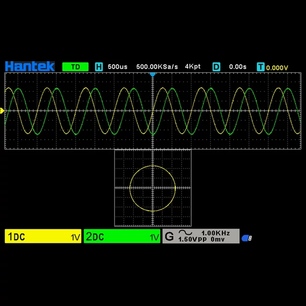 Hantek DSO2D15 digitális oszcilloszkóp mérő asztali oszcillométer