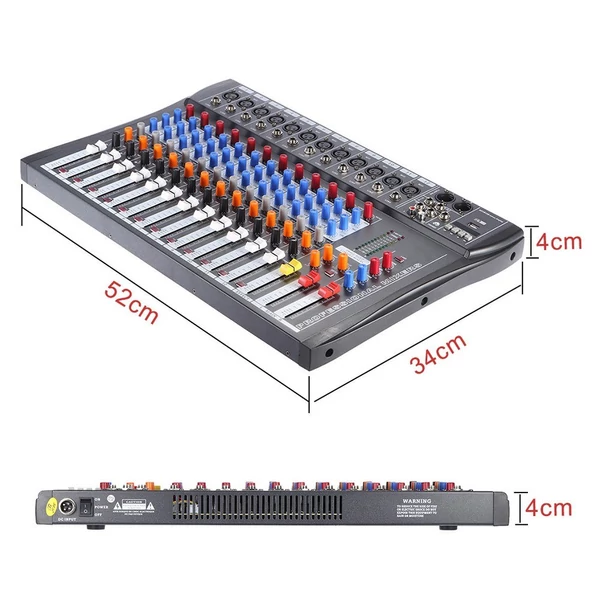 120S-USB 12 csatornás mikrofonvonalas hangkeverő konzol