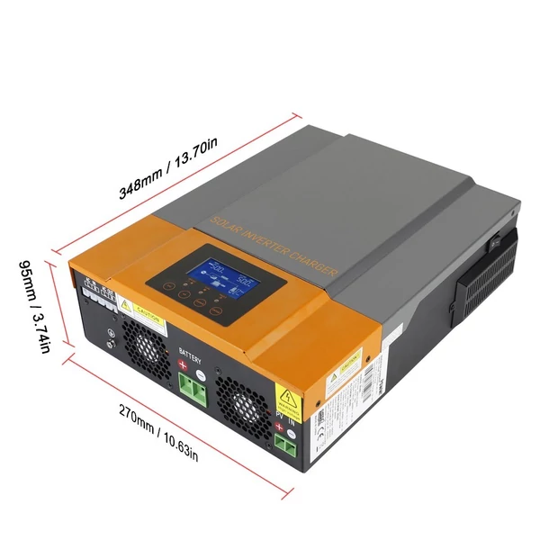 1500 W szolár inverter LCD kijelzővel BNK DC12V–AC220V széles kimeneti feszültség 450 VDC Maximális PV bemenet 1500 W napelemes töltés vezérlő