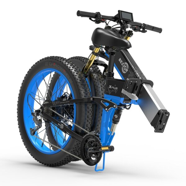 BEZIOR-X PLUS 1500W összecsukható elektromos kerékpár - Fekete-kék