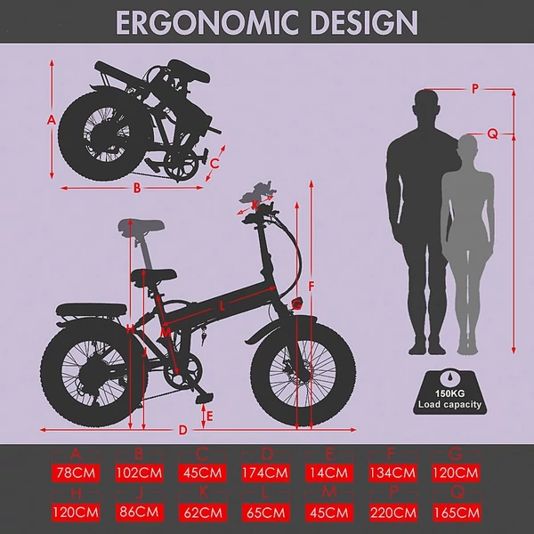 FAFREES F7 összecsukható elektromos kerékpár felnőtteknek, 750 W-os motor 20x4,0 hüvelykes zsíros gumiabroncs