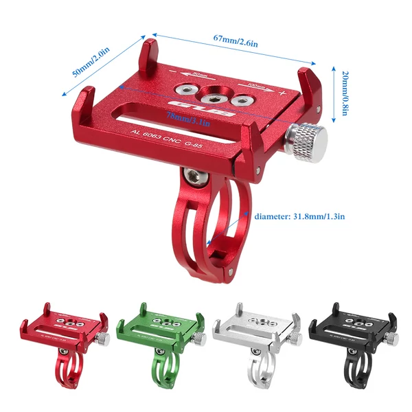 GUB Mountian univerzális állítható kerékpáros mobiltelefon GPS-tartó tartókonzol bölcsőbilincs - Piros