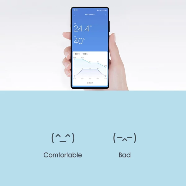 Xiaomi BT Thermometer 2 vezetéknélküli intelligens elektromos digitális nedvességmérő páratartalom érzékelő Mijia APP- 2 db