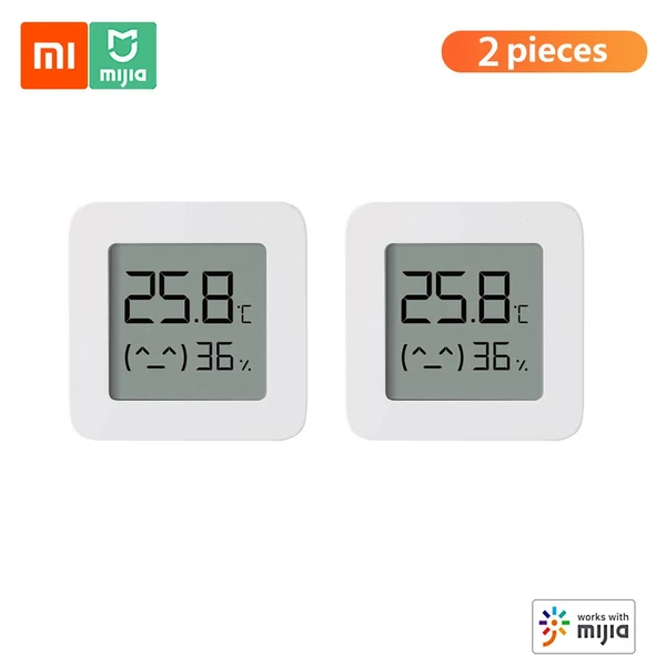 Xiaomi BT Thermometer 2 vezetéknélküli intelligens elektromos digitális nedvességmérő páratartalom érzékelő Mijia APP- 2 db