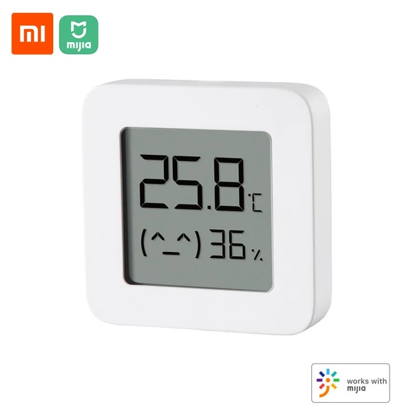 Xiaomi BT Thermometer 2 vezetéknélküli intelligens elektromos digitális nedvességmérő páratartalom érzékelő Mijia APP- 1 db