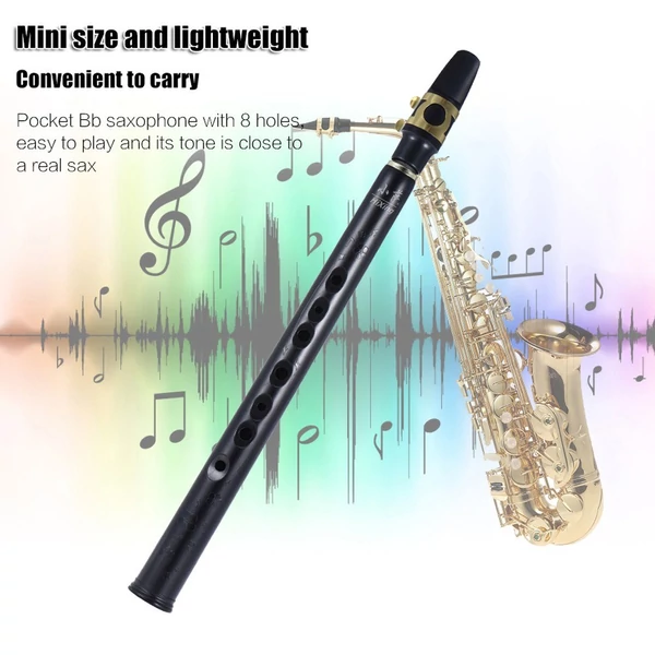 MinHiXing Pocket Bb szaxofon ABS Alto szájrészekkel 10 db Reed hordtáska