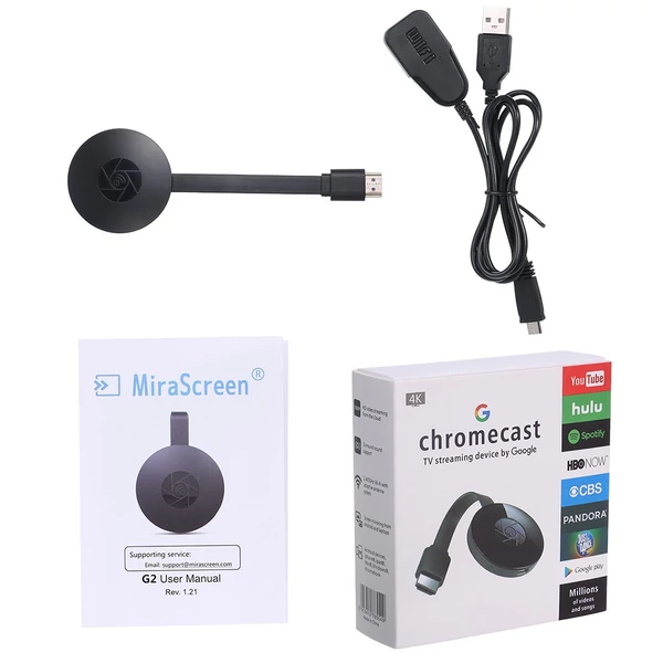 MiraScreen G2 vezetéknélküli HDMI dongle Miracast Airplay WIFI kijelző vevő