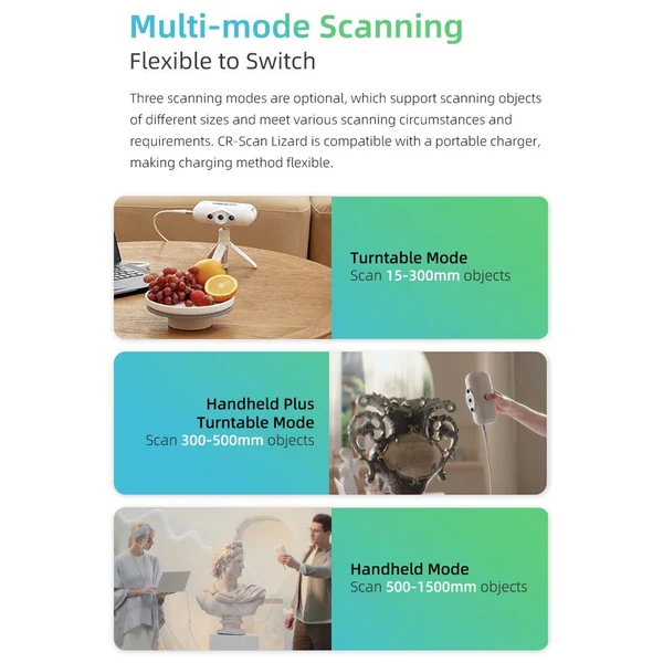Eredeti Creality CR-SCAN Lizard Premium hordozható 3D szkenner - Alap