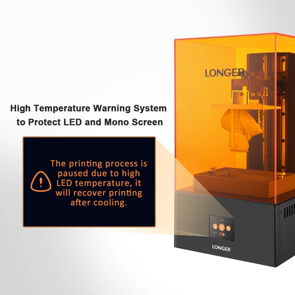 LONGER 3D nyomtató Ultrafine LCD gyanta nyomtató 405 nm-es párhuzamos UV LED fénysorforrás 5,5 hüvelykes 4K monokróm képernyővel