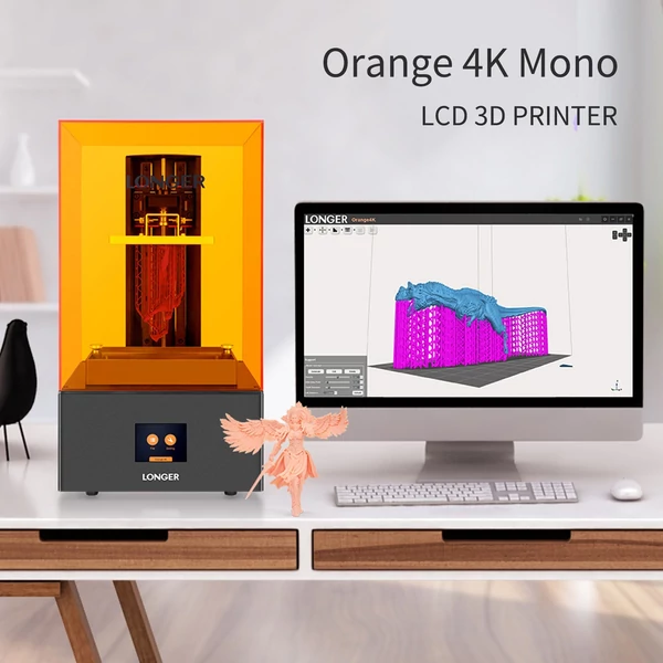 LONGER 3D nyomtató Ultrafine LCD gyanta nyomtató 405 nm-es párhuzamos UV LED fénysorforrás 5,5 hüvelykes 4K monokróm képernyővel