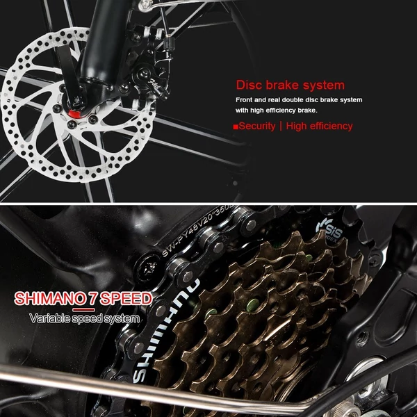 Samebike 20LVXD30-II elektromos kerékpár 48V 350W 10AH akkumulátor Max sebesség 25km/h - Fehér