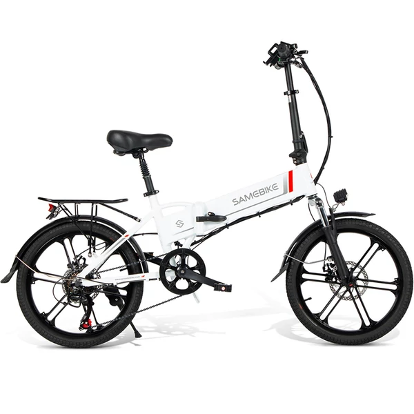 Samebike 20LVXD30-II elektromos kerékpár 48V 350W 10AH akkumulátor Max sebesség 25km/h - Fehér