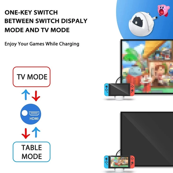 Dokkoló Nintendo Switch és Switch OLED, 4K HD TV-adapter hordozható kapcsolódokkolóhoz