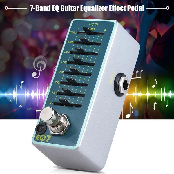 ENO EX EQ7 gitár hangszínszabályzó effektpedál 7 sávos EQ Full Metal Shell True Bypass