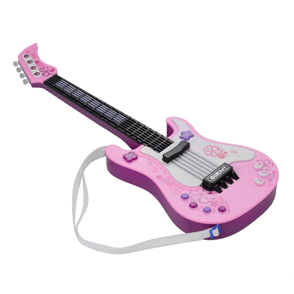 Kids Little Gitar ritmus fényekkel és hangokkal Oktató elektromos hangszer játék kisgyermekeknek - Pink