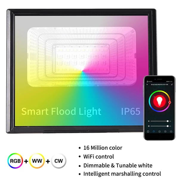 AC85-265V 30W LED RGB+WW+CW fényáradat spotlámpa