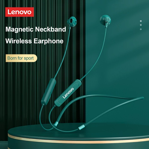 Lenovo SH1 vezetéknélküli Bluetooth 5.0 sport headset IPX5 vízálló mágneses nyakpánt Mi-vel - Piros