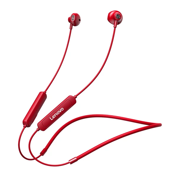 Lenovo SH1 vezetéknélküli Bluetooth 5.0 sport headset IPX5 vízálló mágneses nyakpánt Mi-vel - Piros