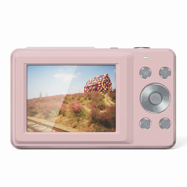 Andoer 1080P digitális fényképezőgép videokamera 44MP autofókuszos 2.5 IPS képernyő 16X digitális zoom - Pink