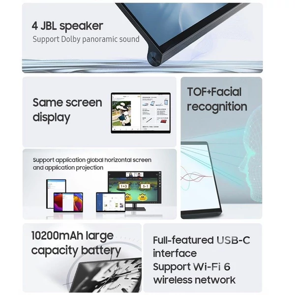 Lenovo Yoga Pad Pro WIFI Tablet 8 GB RAM 256 GB ROM 13 hüvelykes képernyő