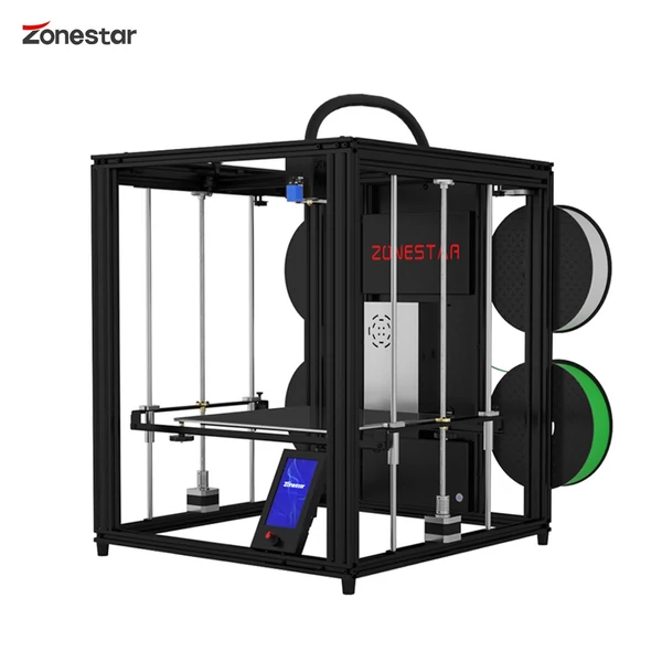 Zonestar Z9V5 PRO MK4 továbbfejlesztett 3D nyomtató állítható négy extruderrel, többszínű nyomtatással