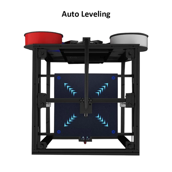 Zonestar Z9V5 PRO MK4 továbbfejlesztett 3D nyomtató állítható négy extruderrel, többszínű nyomtatással