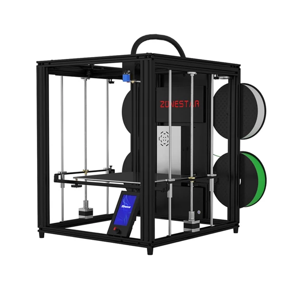 Zonestar Z9V5 PRO MK4 továbbfejlesztett 3D nyomtató állítható négy extruderrel, többszínű nyomtatással