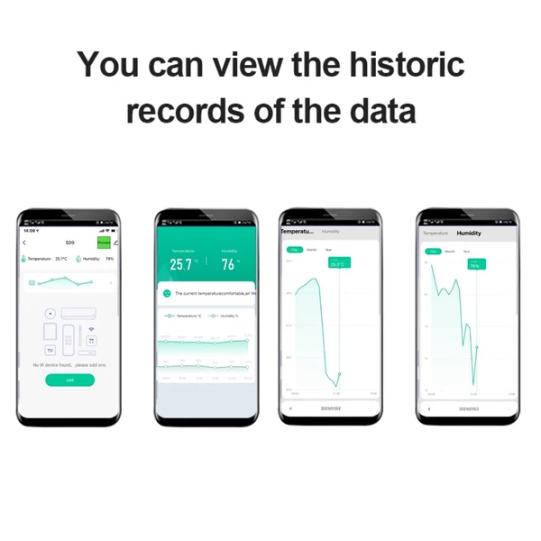 S09A Tuya WiFi 3 az 1-ben infravörös távirányító, hőmérséklet-páratartalom-érzékelő, intelligens érzékelő
