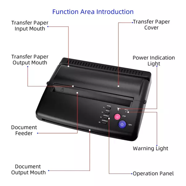 Tetováló stencil transzfer nyomtató gép
